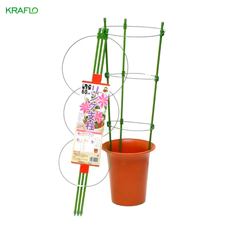 3-Ring-Mini-Pflanzenstütze, Blumentopflauben, Klettergerüst, Kraflo-Ringständer