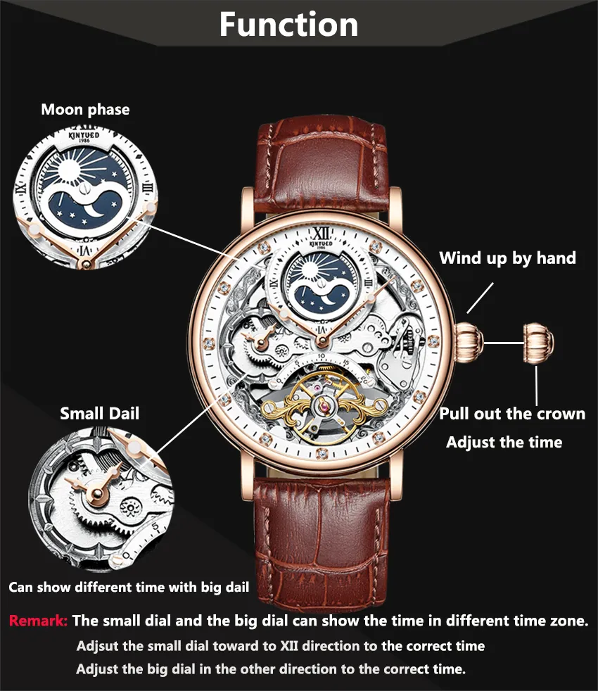 Small sales skeleton watch