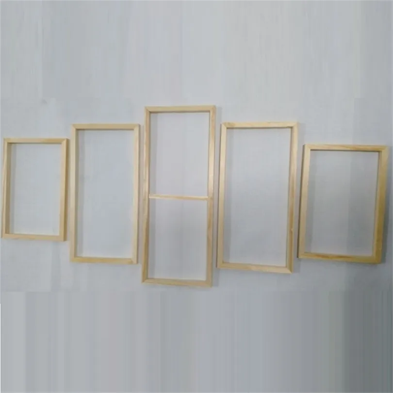 5 Panel Wood Frame Set for Canvas Oil Painting Tool Custom DIY Inner Wooden Wall Art 211222