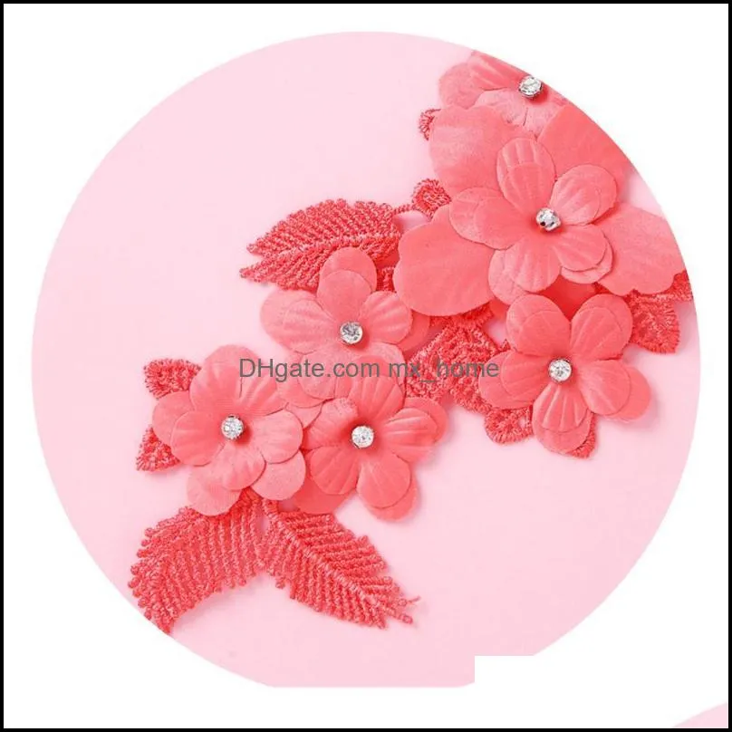 Hair Accessories Style 3D Flower Lace Collar DIY Embroidery Applique Neckline Sewing Fabric Decoration Clothing Scrapbooking