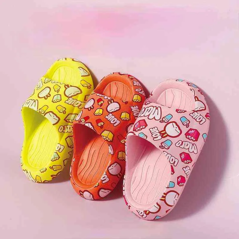 Pantofole Bambini Scarpe per bambini Per ragazza Pantofole rosa cartone animato Scarpe da casa per bambini Scarpe da spiaggia estive Pantofole unicorno per bambini 211119