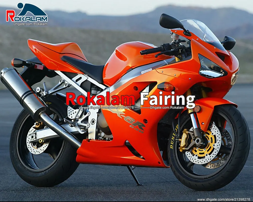 För Kawasaki Ninja ZX6R ZX-6R ABS Body Fairings Shell 03 04 2003 2004 ZX 6R Motorbike Fairing Body Kit (formsprutning)