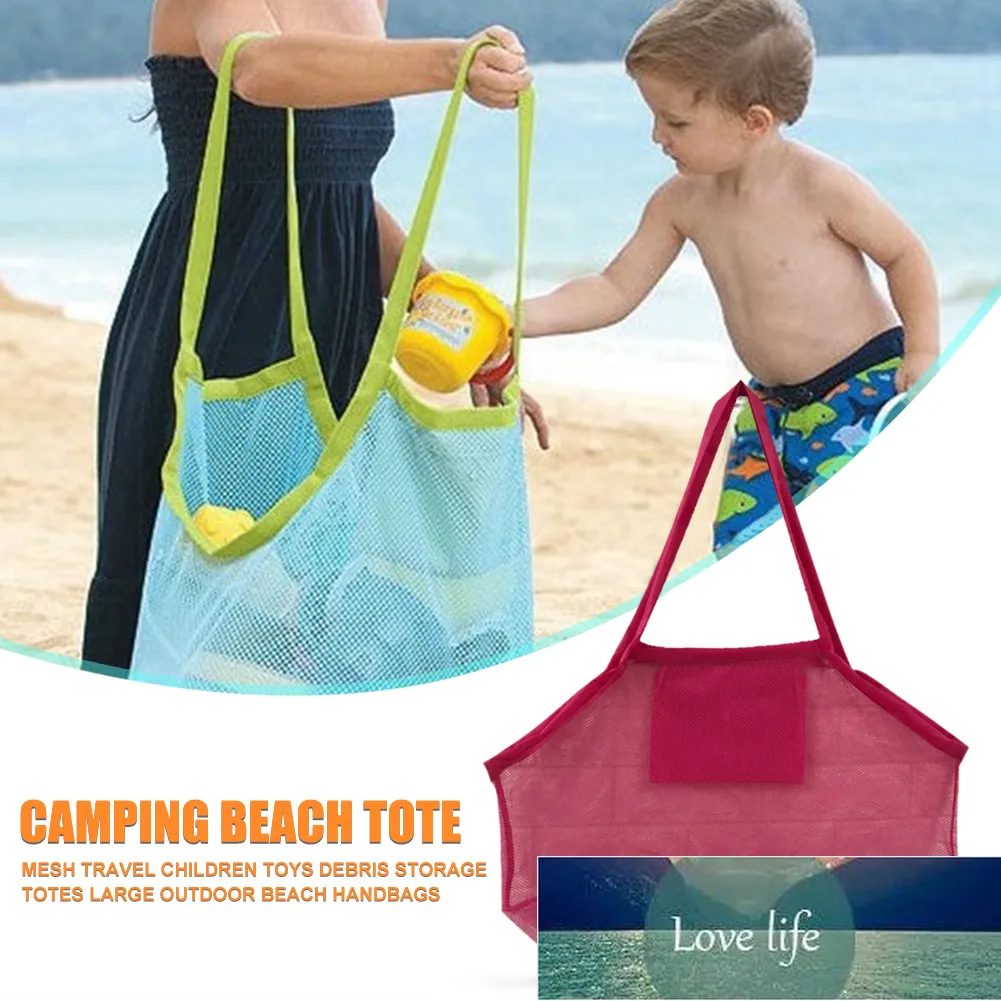 Muebles Bolsas y redes para juguetes Bolsa Playa Juguetes Malla,Bolsa Plegable Malla Playa,Bolsa de Juguete de Playa,Bolsa de malla grande para niños,para al Aire Libre Natación Piscina Viajes Toallas Juguetes vemax.es