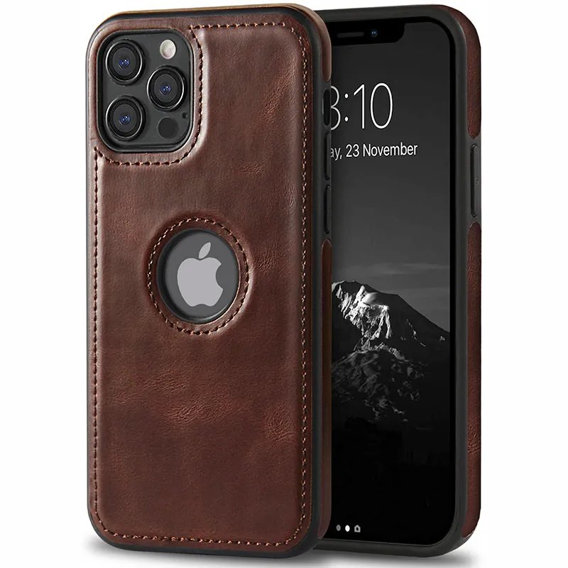 Luxury PU Leather Phone Fodral för iPhone 13 12 11 Pro Max XR XS Max X 7 8 Plusfall Slim Soft Back Cover med fönster