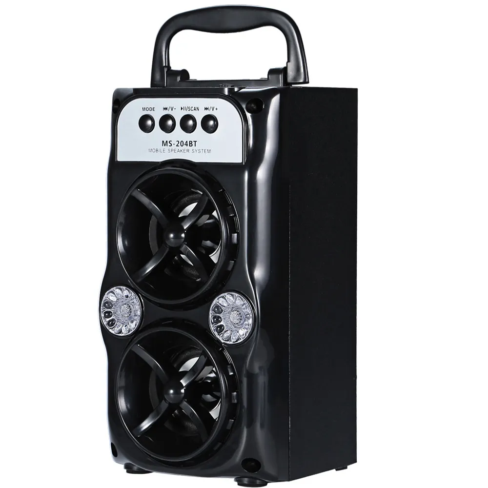 NOUVEAUX haut-parleurs MS-204BT Portable 10W Haute Puissance de Sortie Radio FM Sans Fil Bluetooth 2.0 Haut-Parleur Support MP3 TF / Carte Micro SD pour Présent