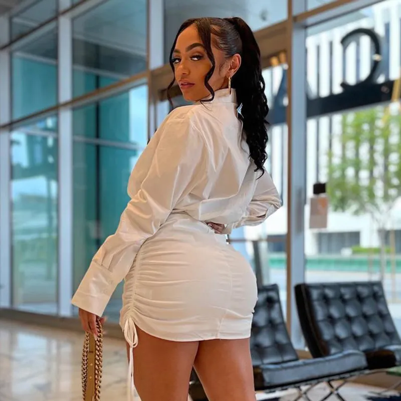 Sexy button deals up dress