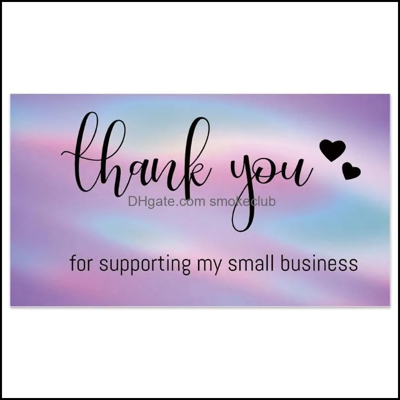 Greeting Cards 50pcs Thank You For Supporting My Small Business 500pcs 1.5``Sticker Labels Owners