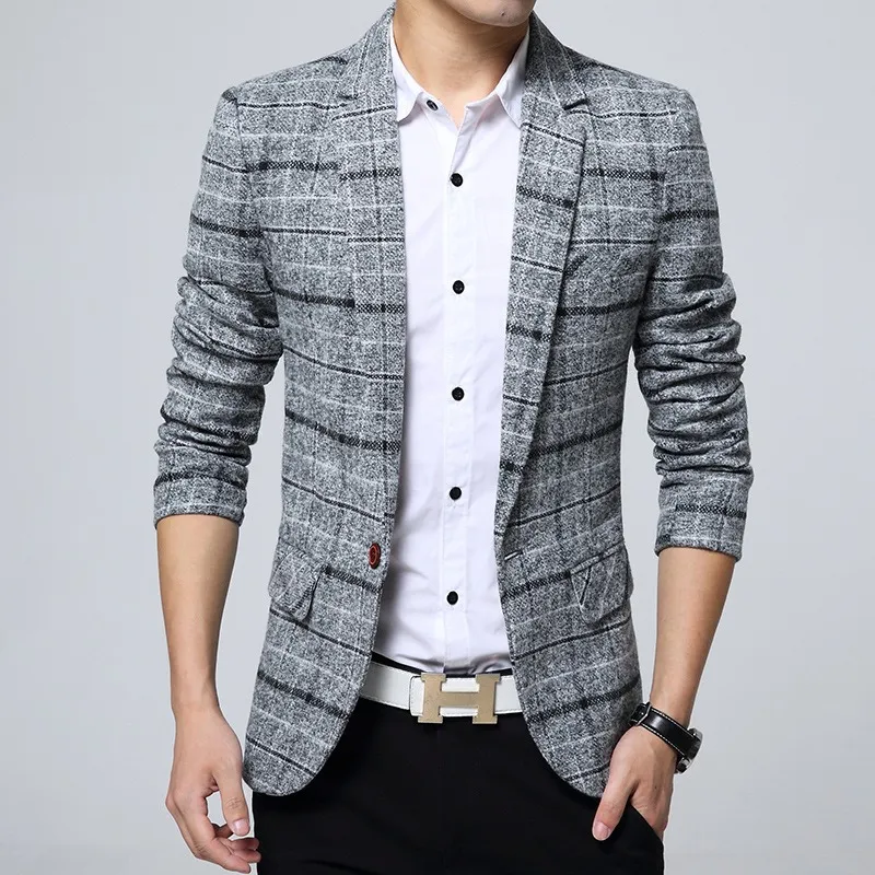 Heren Casual Suit Jacket Koreaanse versie Slim Pak Dropshipping Hot Top Coat Business Long Sleeves Knoop Katoenen Blazers
