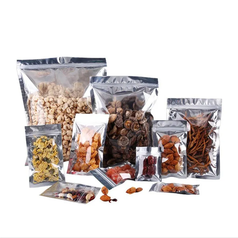 Plastic Smell Proof Bag Resealable Zipper Bags Food Tea Storage Packaging Pouch Empty Aluminum Foil Self Seal Pouches
