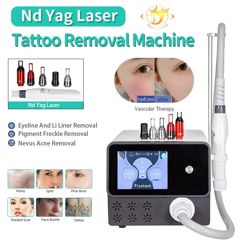 IPL -maskin Picosecond Laser 755 Portable ND Yag Lazer Tattoo Removal Device Speckle Freckles Spots Ta bort