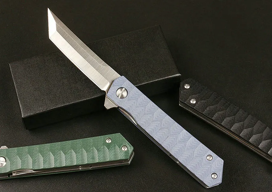 Новый складной нож Flipper 8CR14MOV Atin Tanto Point Blade G10 + листовая ручка из нержавеющей стали шарикоподшипник быстро открывает карманные ножи EDC