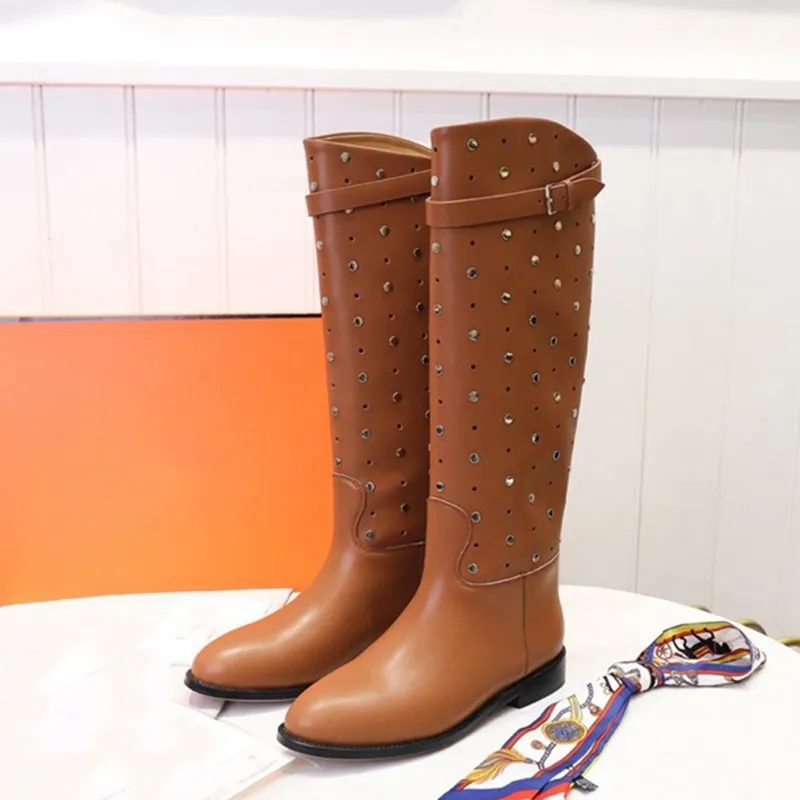 Winter Dame Knie Hoge Laarzen Koeienhuid Lederen Mode... Van ƒ3.17 | DHgate