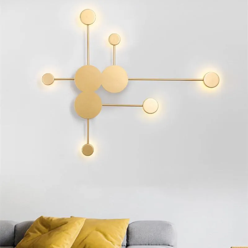 Wall Lamp Nordic Acrylic Simple Creative Living Room Dining Personality Bedroom Bedside Background LED Lights