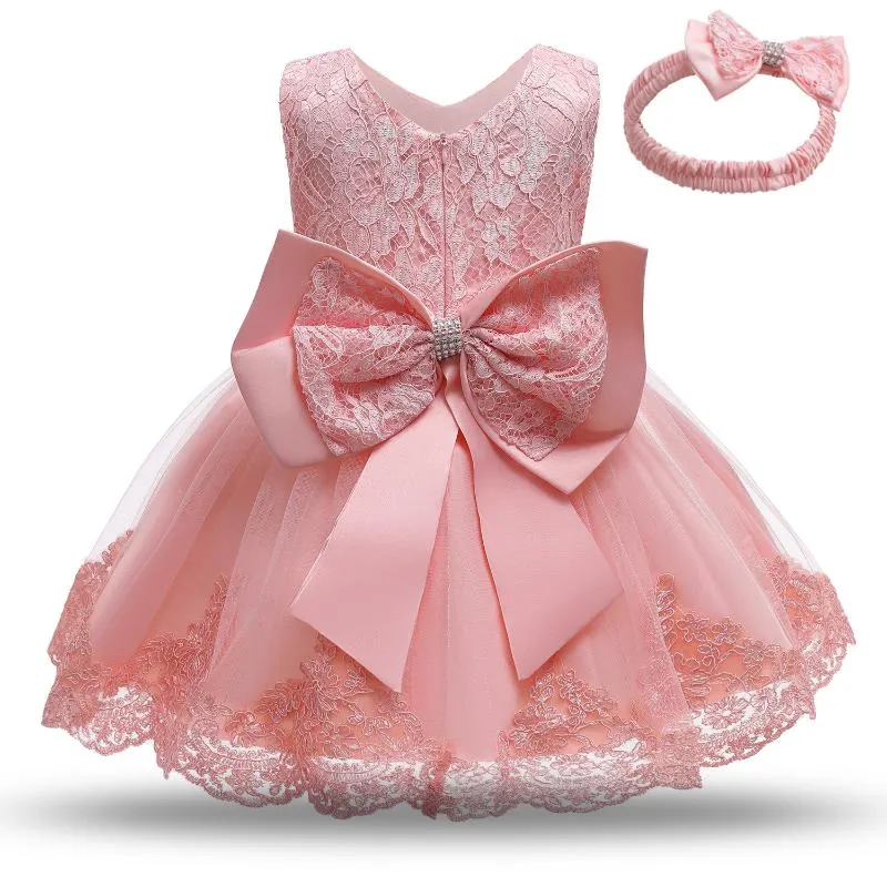 Abiti da ragazza Neonate Vestito da battesimo Principessa 1 ° compleanno Abbigliamento da festa Bambina in pizzo Abito da battesimo Tutu infantile Vestiti 12 24M