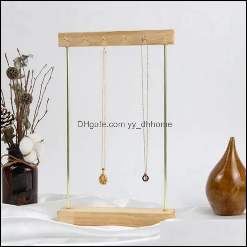 Jewelry Pouches, Bags 2 Pcs Wooden Display Stand Ring Holder Tool, 33.5 X 5 20cm & 19 10 12cm