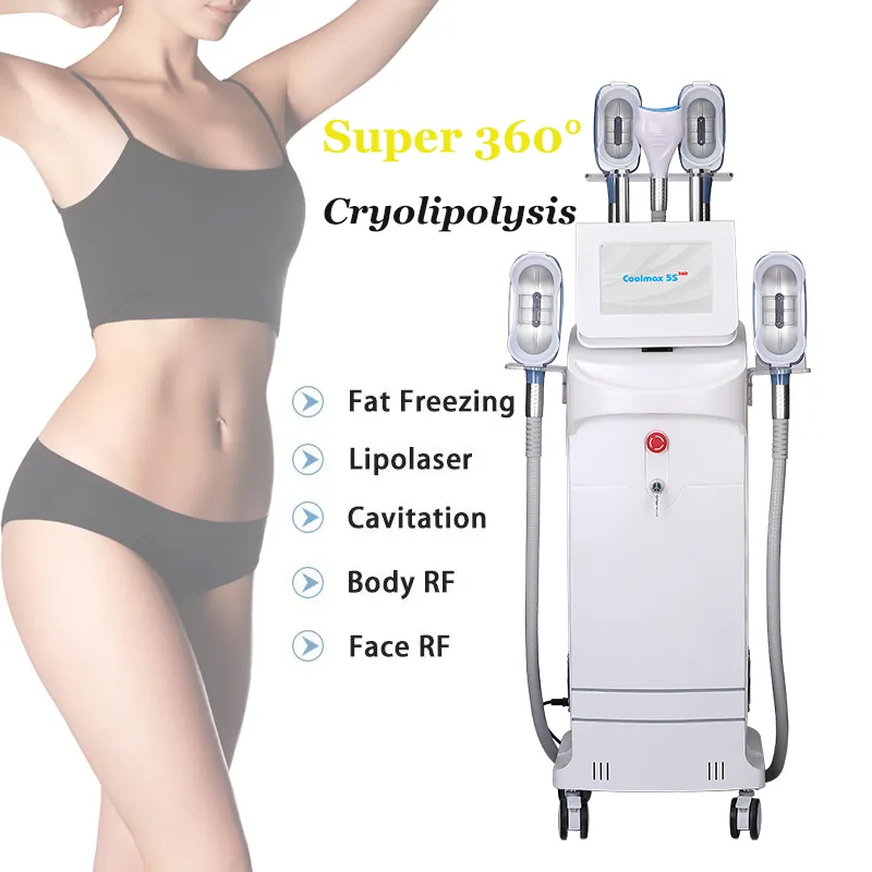 Cryolipolysismachines Vetverwijdering Lipo Laser Cavitatie RF Body Slimming Cryo Lipolyse verliezen Gewicht Machine SPA Salon Gebruik