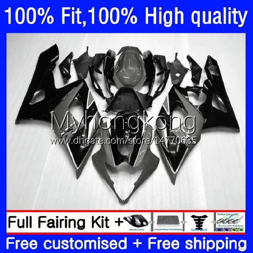 Vücut Enjeksiyon Kalıp OEM Suzuki 1000cc GSX-R1000 2005-2006 Moto Kaporta 26No.102 GSXR 1000 CC K5 GSXR1000 2005 2006 GSXR-1000 05 06% 100 Gri ​​Siyah Fit Fairing