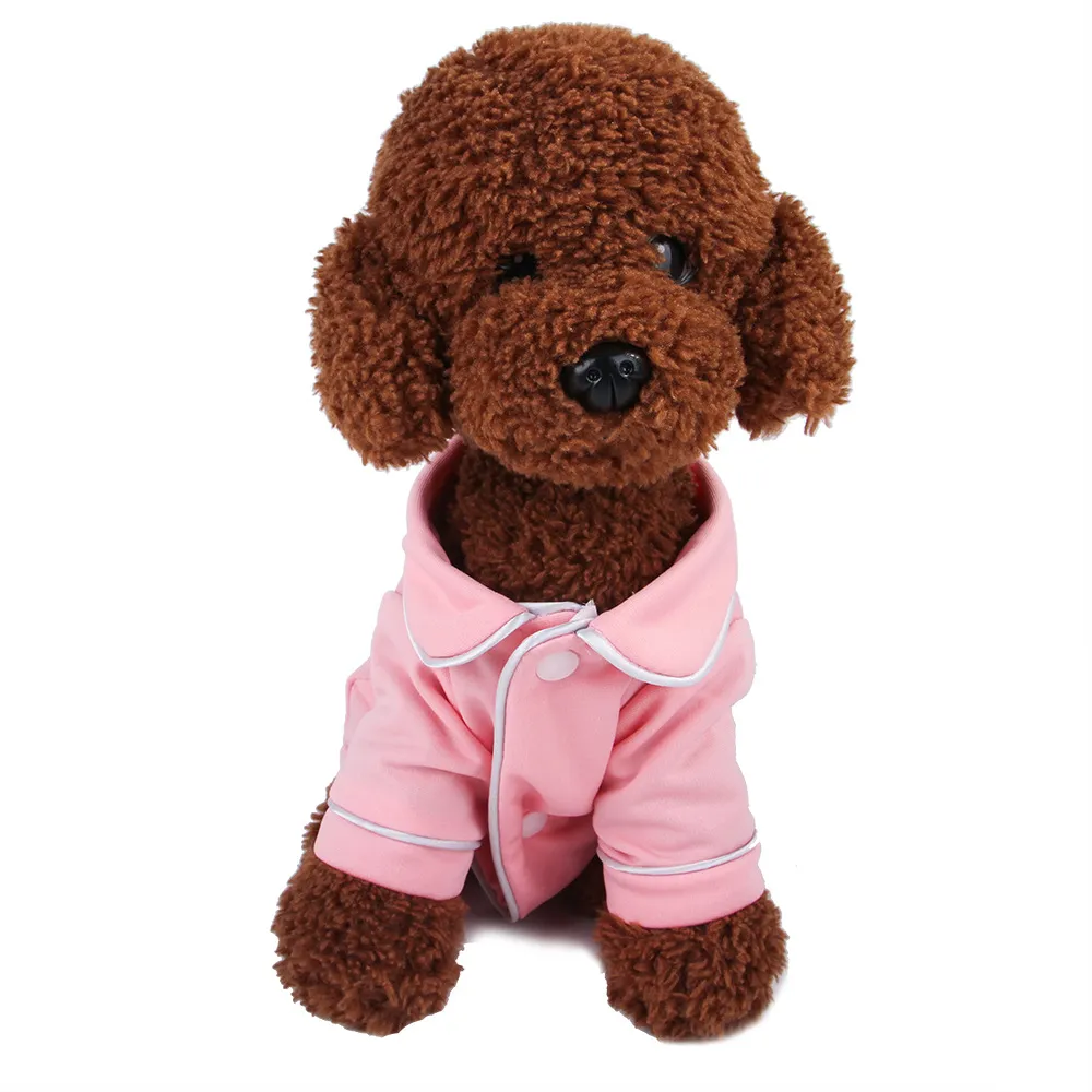 Abbigliamento per cani di piccola taglia Cappotto Pet Puppy Pigiama Nero Rosa Ragazze Barboncino Bichon Teddy Abbigliamento Natale Cotton Boy Bulldog Softfeeling Camicie Inverno ZWL436