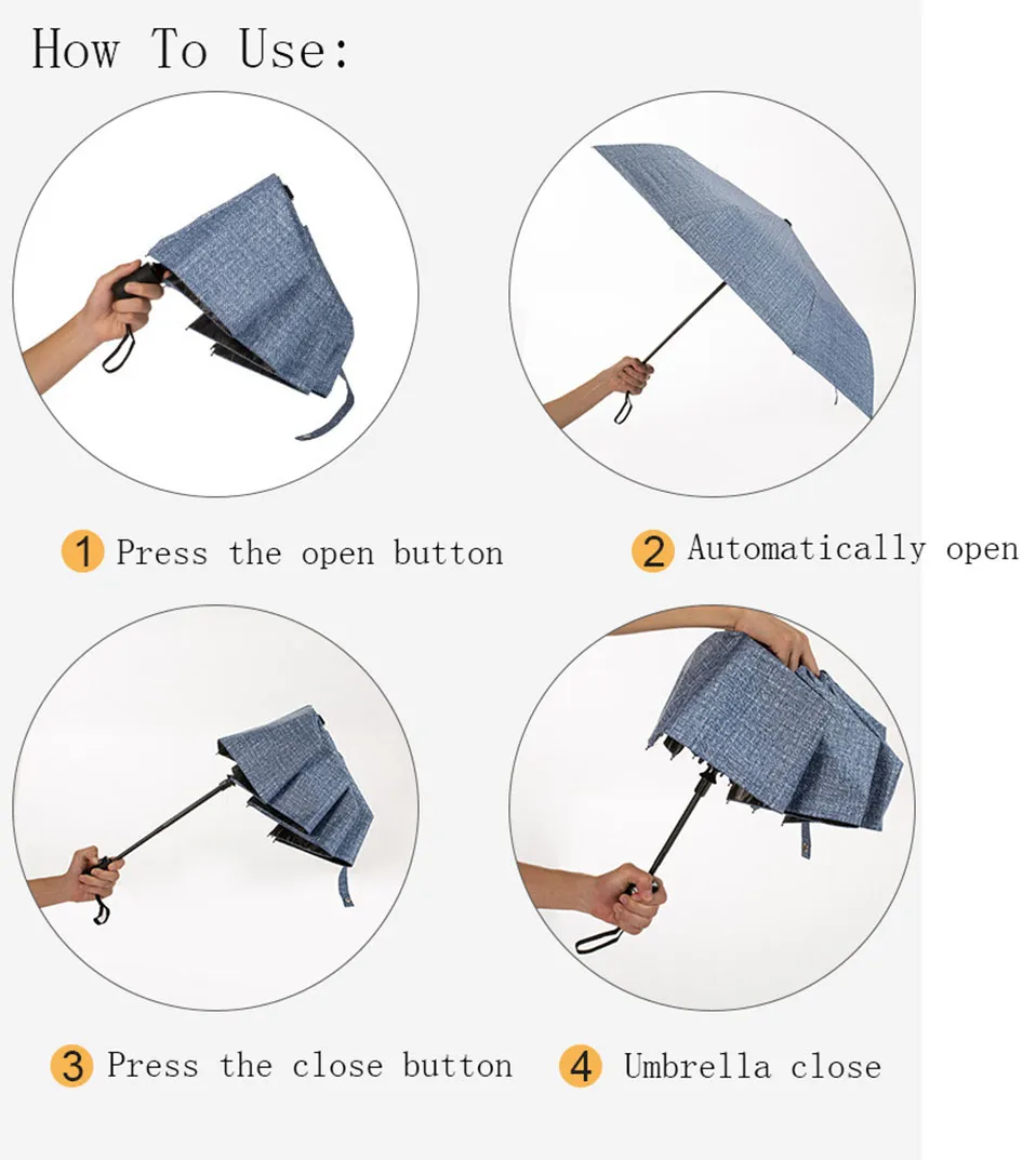 Full Automatic Oversize Reinforced Umbrella Three Folding Male Female Parasol Umbrella Rain Women Windproof Business Umbrella (39)