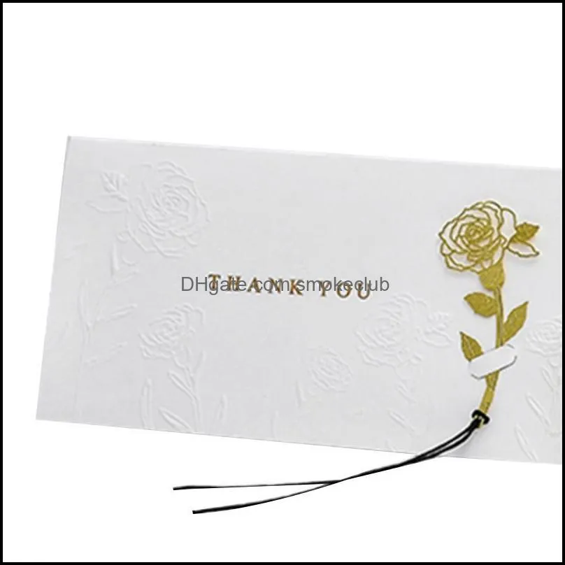 Greeting Cards SV-10 Pcs Thank You Card Gift Rose Birthday Event Party Supplies Decor