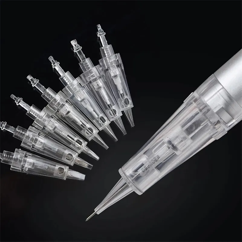 50pcs disposable permanent makeup Cartridge needles Bayonet Tattoo gun 1RL/3RL/5RL for digital eyebrow/lips/eyeliner machine 210323