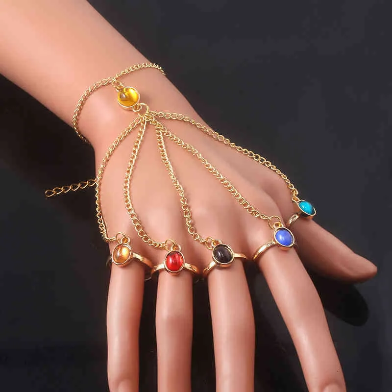 Infinite Power Rękawice Rękawice Bransoletki 5 Infinity Bangles Gems Kamienny Pierścień Dla Kobiet Mężczyzn Cosplay Biżuteria Łańcuch Fans Prezent