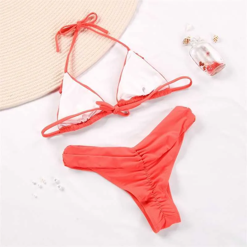 Miyouj Est Sexy Bikinis Female Micro Folds Swimwear Women High Cut Bikini  Set String Swimming Suit For White Swimsuit 210630 From Jiao02, $14.88