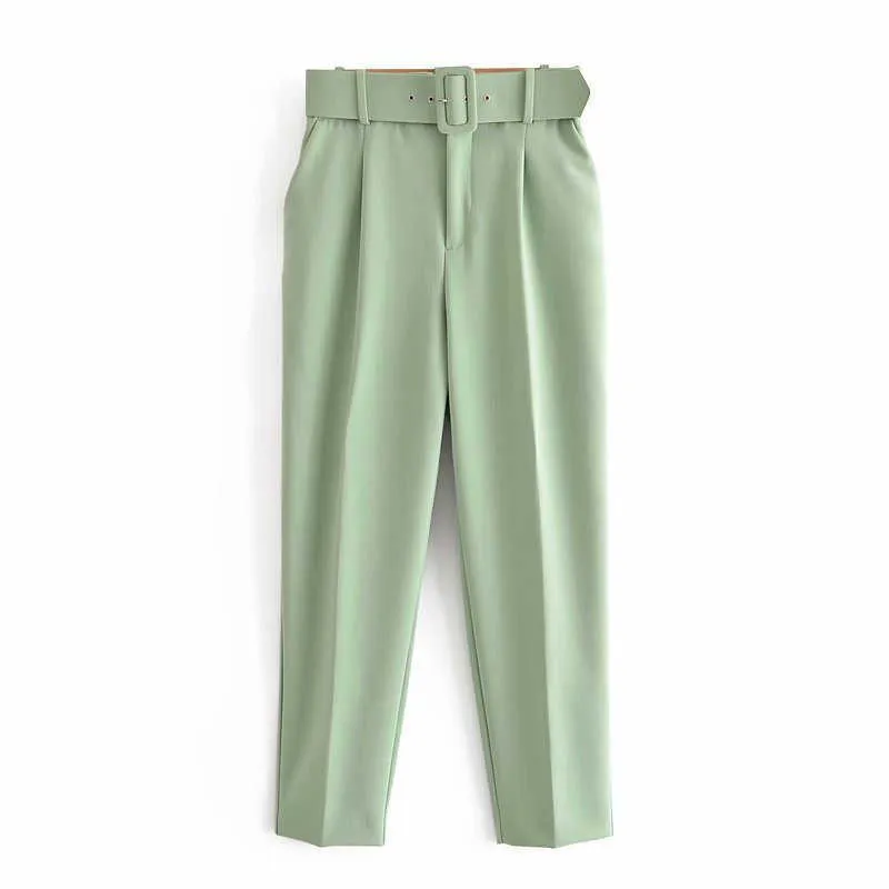 High Waist Pink Harem Pants With Belt And Pockets Ankle Length Office Lady  Purple Trousers Women For Spring Fashion 211007 From Bai06, $21.92