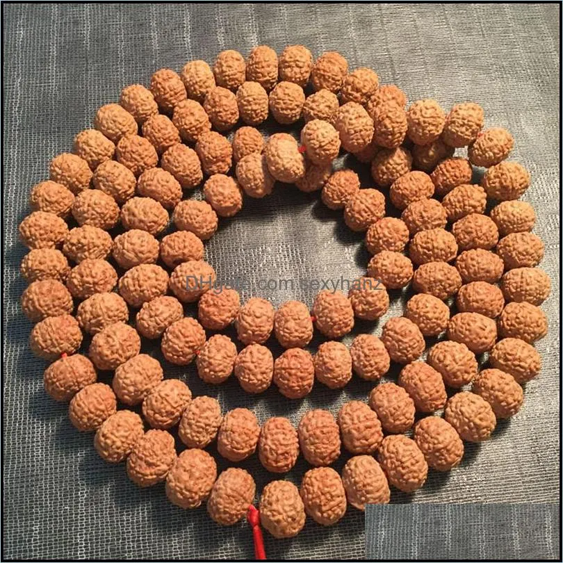 108pcs Vajra Bodhi Rudraksha Beads for Making Jewelry Meditation Mala Prayer Tibetan Buddhism for Necklace Bracelets Accessories 904