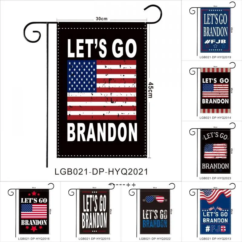 NEWUS FJB Biden Garden Flag Let's Go Brandon Flags 30*45cm Outdoors Indoor Banner Decorative RRA10000