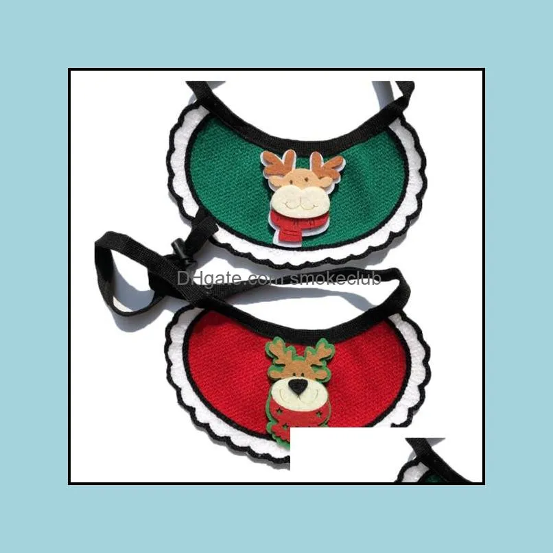 Dogs Bibs Christmas Dog Knitted Bandana Pet Supplies Accessories for Dogs Scarf Pets puppy Appare Accesorios Elk Hair Ornaments