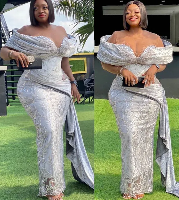 Silver lace dress deals plus size