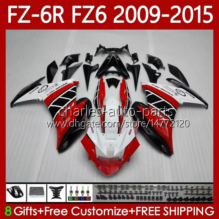 MOTO Corpo Per YAMAHA FZ6 FZ 6 R N 600 6R 6N FZ-6N 09-15 Carrozzeria 103No.7 FZ600 FZ6R FZ-6R 09 10 11 12 13 14 15 FZ6N 2009 2010 2011 2012 2013 2014 2015 OEM Fiera ings factory rosso nero