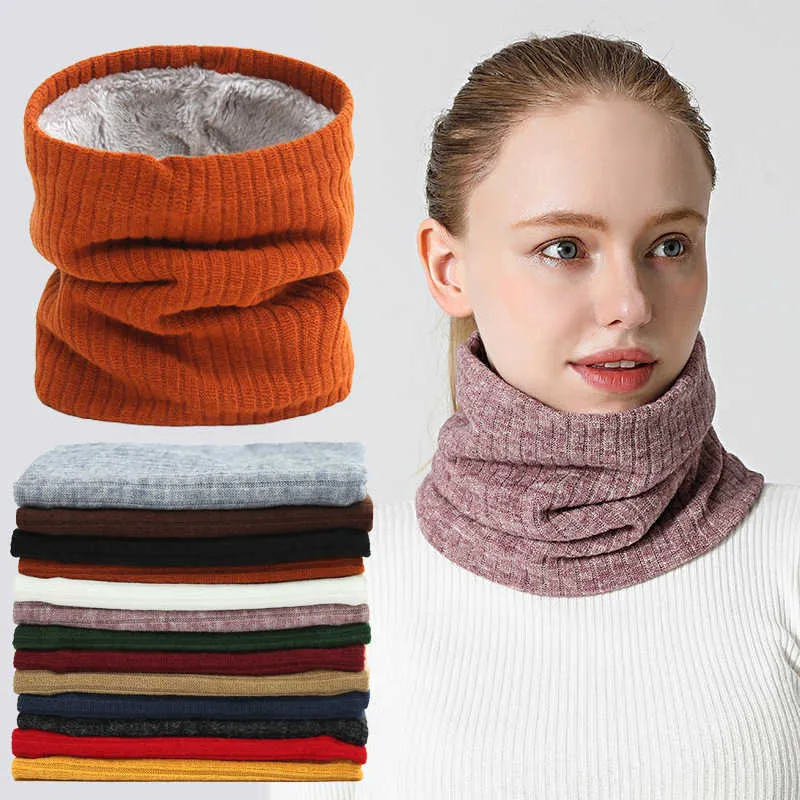 Outdoor Winter Verdicken Warme Fleece Hals Wärmer Radfahren Schals Männer Bufanda Ski Klettern Neck Schal Gestrickte Ring Schals Kragen Y1020