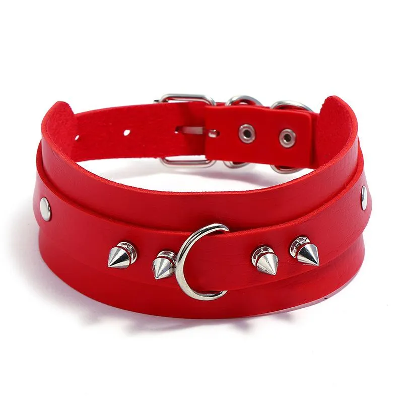 Girocolli Prezzo all'ingrosso Collana a catena in pelle Stock che vendono un sacco di gioielli colorati da donna Punk Choker