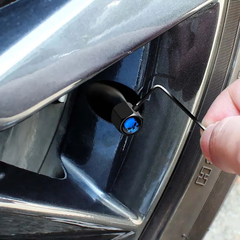 4 Pcs/Set En Alliage De Zinc Style Dragon Valve Valve Tige Bouchon Pneu