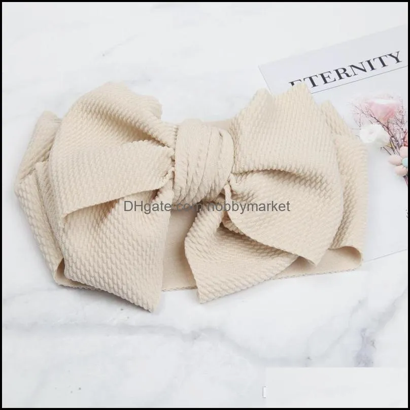 Baby girls big bow Cross Headbands kids Hair bows Elastic headwear Headdress hair band Headwrap Turban Knot Children Hair Accessories