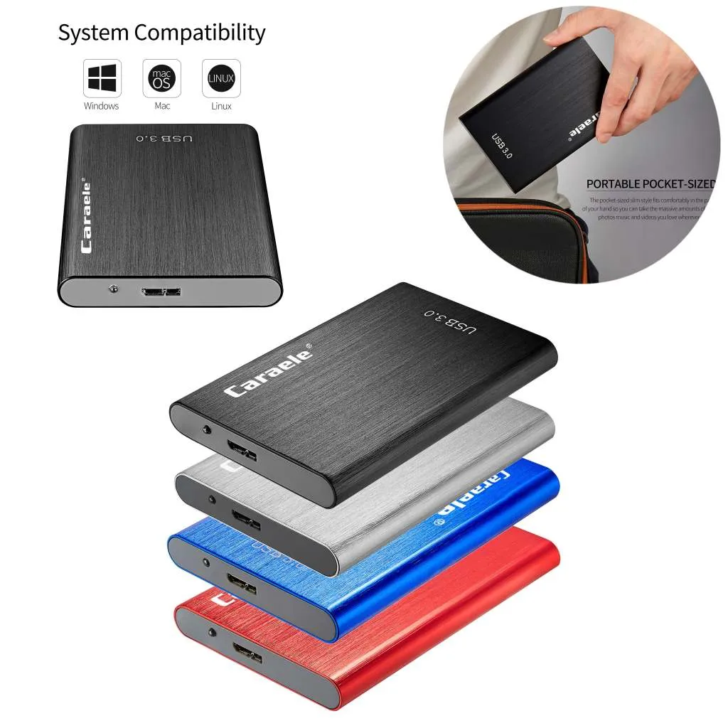 2.5" HDD SSD USB 3.0 5400RPM External Hard Drives 500GB 1TB 2TB Mobile Storages Portable Disk For PC Laptop Desktop