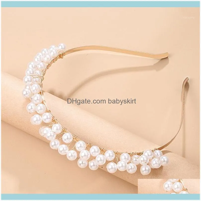 Pearl Flower Hairbands For Women Bride Hair Accessories Girls Band Bows Hairband Headbands1