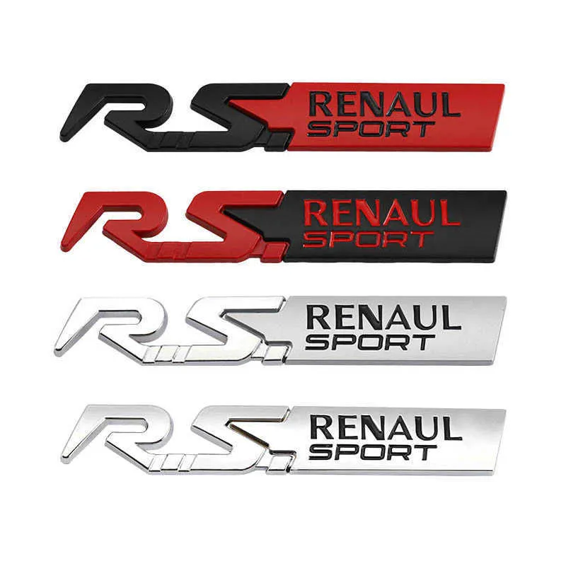 Autocollant 3D en métal emblème RS SPORT, décoration pour RENAULT