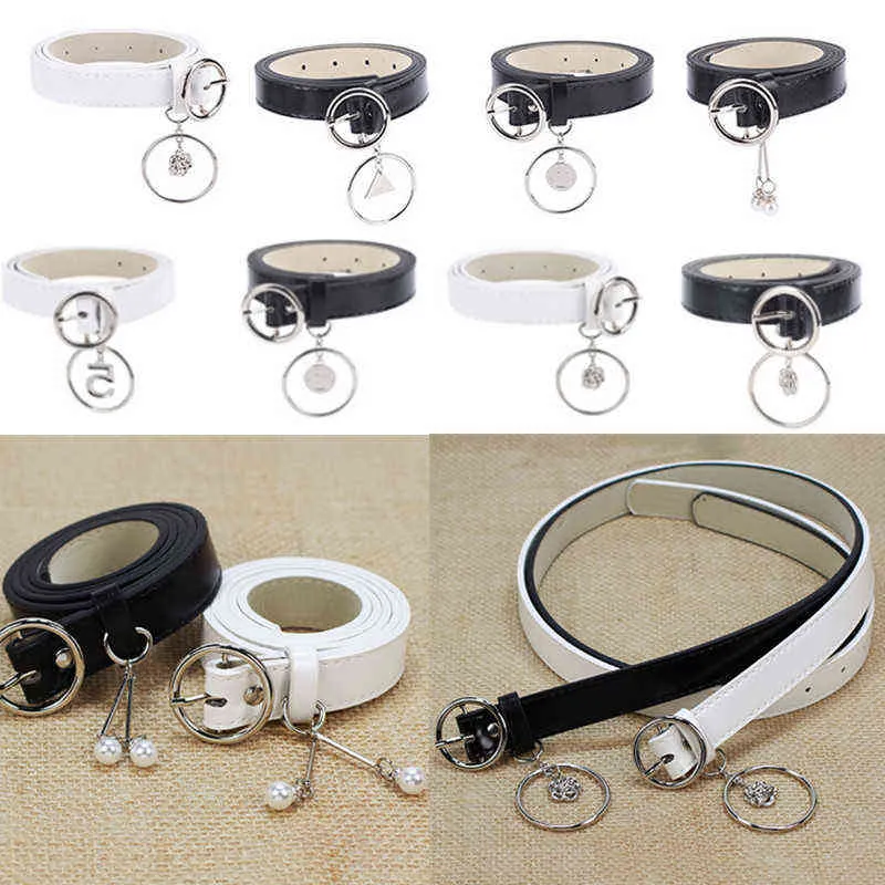 105cm Fashion PU Leather Belt Fashion Metal Heart Pin Buckle Belt Party Dress Decor Waistband Women Belt