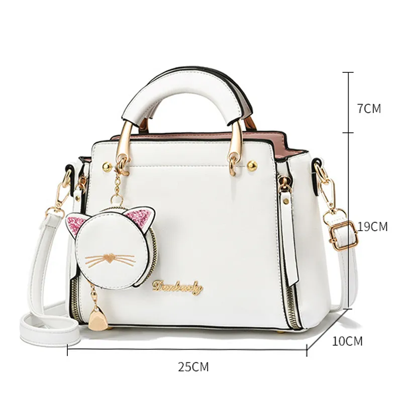 HBP Cute Handbags Purses Totes Bags Women Wallets Fashion Handbag Purse PU Lather Shoulder Bag White Color