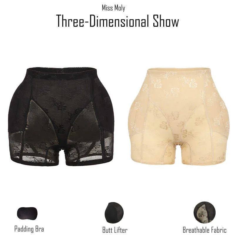 Miss Moly Onzichtbare Butt Lifter Booty Hip Enhancer Body Shaper Padding Panty Push Up Bottom Shapewear Woman Modelling Slipjes
