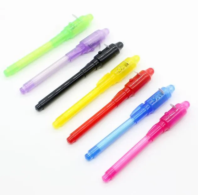 2022 new Ink Pen School Office Drawing Magic Highlighters 2 in 1 UV Black Light Combo Cancelleria creativa Colore casuale