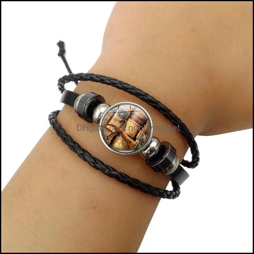 New Teacher Braided rope leather bracelets for women men Thankful Letter charm Bangle Fashion Teachers` Day Jewelry Gift