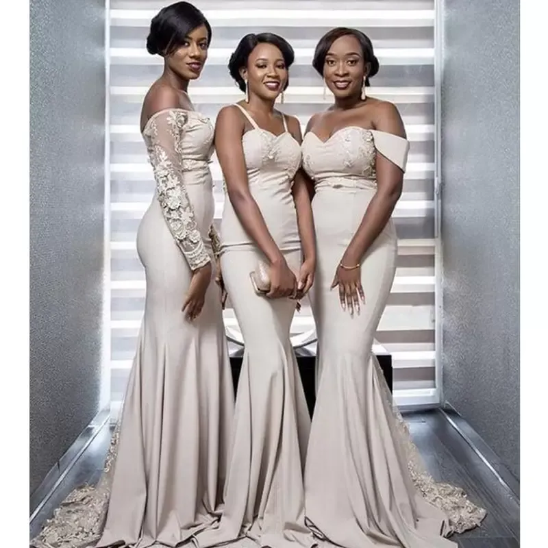Champagne Bridesmaid Dresses Mermaid Satin Lace... From Missbridaldress, $95.15 | DHgate.Com Champagne Bridesmaid Dresses Mermaid Satin Lace... From Missbridaldress, $95.15 | DHgate.Com