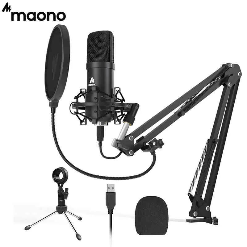 Maono A04 Plus USB-condensor Microfoon 192KHZ / 24 BIT Professionele Podcast PC Mic Computer, Streaming, Gaming, YouTube, ASMR