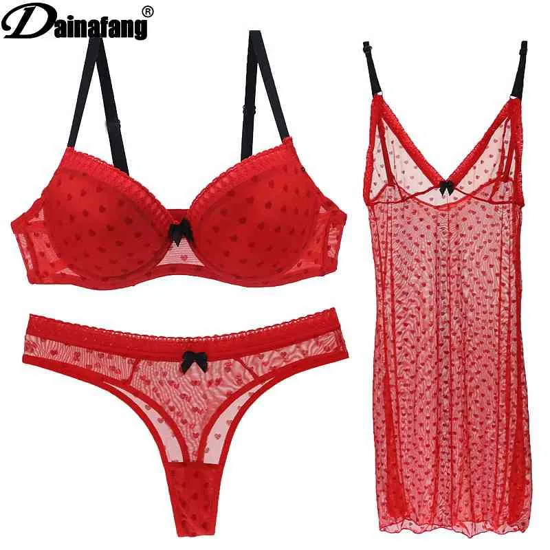 AUFWH Lace Lingerie Ultrathin Underwear Set Plus Size 34 36 38 E