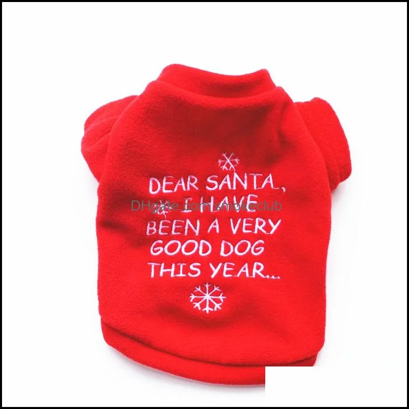 Pet Clothes Fleece 2Legs Christmas Printing Hoodie For Small Dog And Cat Top LLE10755