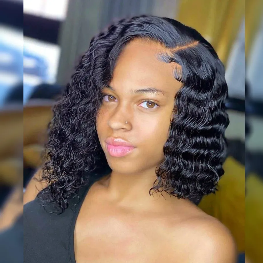 14-Inch Bob Wig with 13x4 Lace Frontal 100% Human Hair Pre  display picture 1